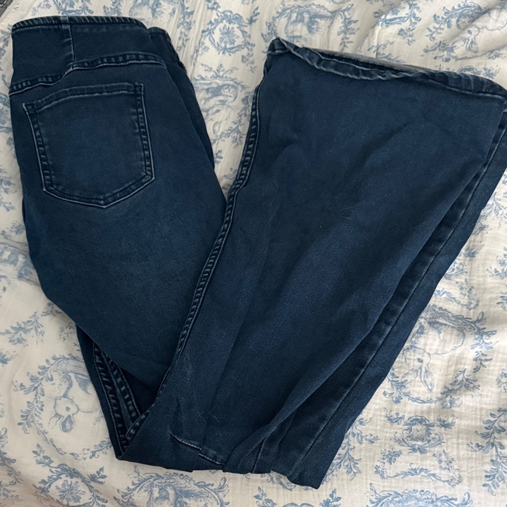 Dark Blue Wide Leg Women's Jeans